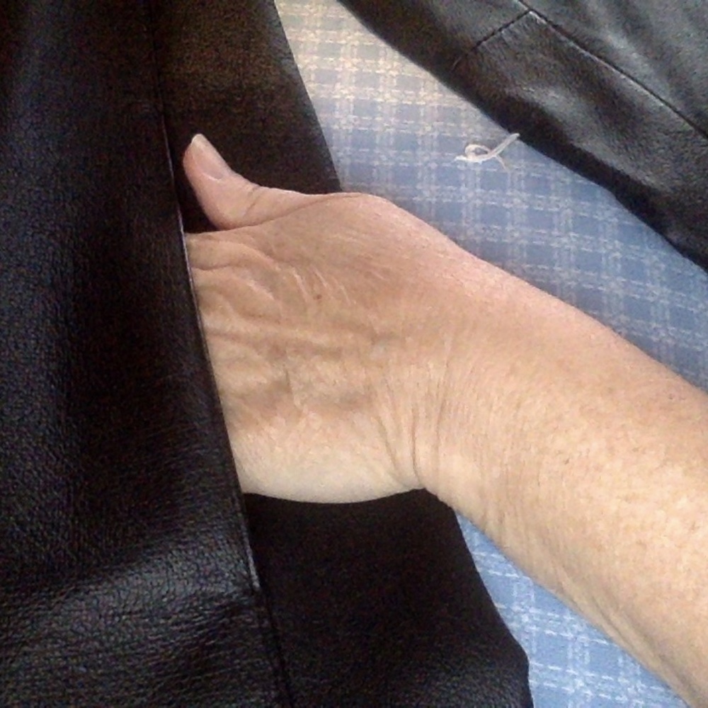 Worthington Genuine Leather Black Jacket EUC Size Small Petite Vintage - Picture 9 of 11